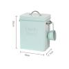 BradOc Detergent Box With Dosing Spoon ZemMetal Storage Box For Detergent ZemLaundry Can Lid ZemVintage Detergent Box Container,c view 3
