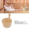 BestAlice 5Pcs Sauna Accessories Sauna Bucket and Ladle Set, 1 Gallon (4L) Wooden Sauna Bucket with Liner, Sauna Room Bath Bucket Spoon Hygrothermograph Hourglass Set for Sauna Spa Bathrooms view 3