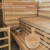 BestAlice 5Pcs Sauna Accessories Sauna Bucket and Ladle Set, 1 Gallon (4L) Wooden Sauna Bucket with Liner, Sauna Room Bath Bucket Spoon Hygrothermograph Hourglass Set for Sauna Spa Bathrooms view 4