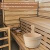 BestAlice Sauna Bucket and Ladle Set, 1 Gallon (4L) Handmade Wooden Sauna Bucket with Plastic Liner and Handle, Hot Tub Barrel Sauna Accessories for SPA Swimming Pool Massage Bathtub view 4
