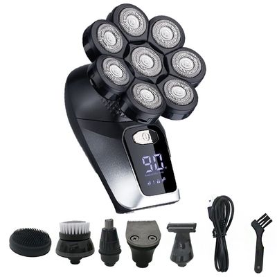 Electric Razor for Men's, Multifunctional 8D Bald Head Shaver 6 in 1 Electric Razor Head Shavers for Bald Men LED Display Electric Shavers