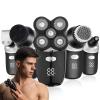 Electric Razor for Men's, Electric Shaver 5 In1 Wet Dry Shaving Machine for Men Professional Set Rechargeable Electric Razor Beard Facial Grooming Kit view 2