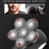 Electric Razor for Men's, Electric shaver for men grooming hair beard trimmer bald head shaving machine washable electric razor set view 4
