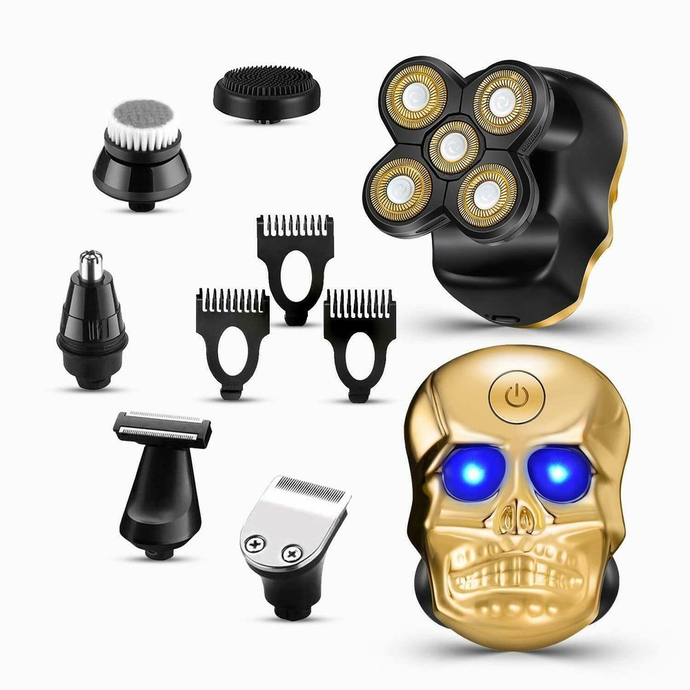 Electric Razor for Men's, Electric shaver 6 in 1 bald 5d rotary shaver men professional body hair trimmer
