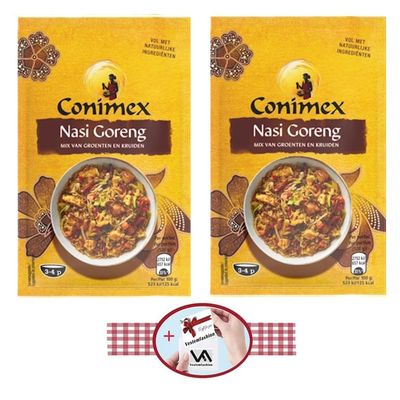 Conimex - Mix for Nasi Goreng - Indonesian Spice Mix With Dried Vegetables - 37 g - (2 x Units) and 1 x Exclusive Small Gift from Vestemfashion Team