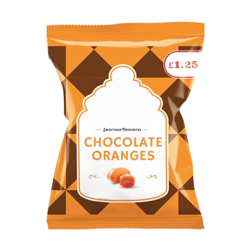 Bondds Chocolate Oranges Bags | Boiled Sweets | Smooth Centre | Truly Delicious | 110g | (Pack of 12)