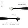 MOON Soft Bristle Toothbrush 2 x 2-Pack - 4 Extra Soft Toothbrushes for Adults, Gums & Teeth-Friendly - 720 Tapered Ultra-Fine Bristles per Brush for Gentle Deep Cleaning view 3