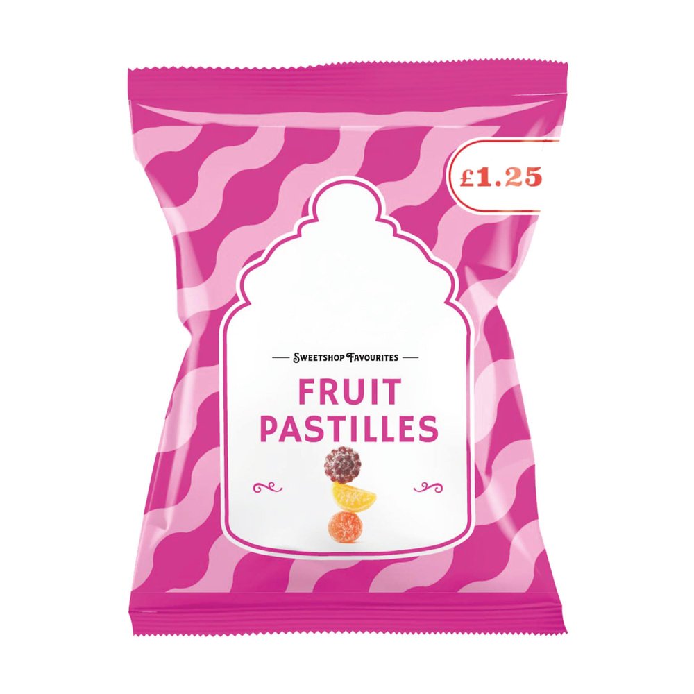 Bondds Fruit Pastilles | Sugar Coated Fruit Flavour Gums | Chewy Treats | No Artificial colour | 130g | (Pack of 6)
