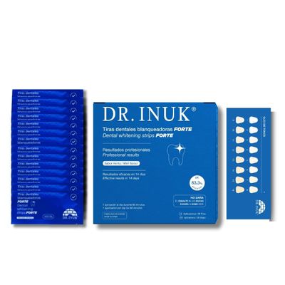 FORTE PROFESSIONAL Teeth Whitening Strips - 28 Peroxide or Acid Free Strips for 14 Teeth Whitening Sessions - Made in Spain - Effective Formula 83.3% PAP - Includes Tone Guide