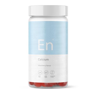 Calcium Gummies - Sugar Free | 2 Months Supply - 60 Vegan Gummies | High Potency | Calcium | Vitamin D | Vitamin B6 | The Ultimate Boost to Your Bone Health | Mixed Berry Flavour