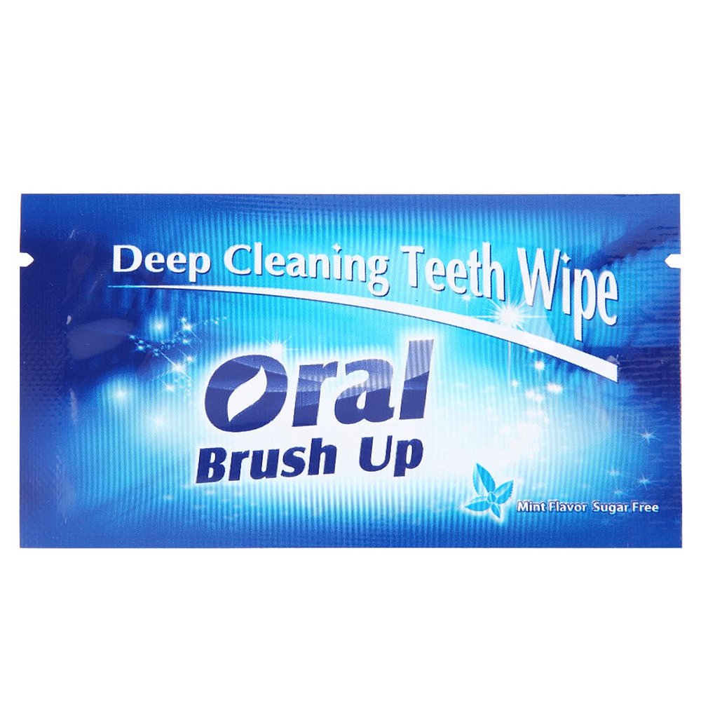 50 Pieces Wipes Dental Clean Teeth Wipe Cloth Tooth Cleansing Tool for Oral Deep Cleaning