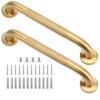Rackickyer Shower Grab Bar, 16 Inch Gold Bathroom Bar, 1.25" Diameter 304 Stainless Steel Anti-Slip for Bathtubs and Showers, Handicap Support for Seniors Elderly (2 Pack) view 1