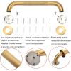 Rackickyer Shower Grab Bar, 16 Inch Gold Bathroom Bar, 1.25" Diameter 304 Stainless Steel Anti-Slip for Bathtubs and Showers, Handicap Support for Seniors Elderly (2 Pack) view 4