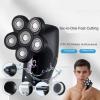 Electric Razor for Men's, Men Only Quick Shave Electric Razor Whole Body Washable Digital Display Razor 6 In One Set Multifunctional Bald Hair Machine view 2