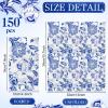 150 Pcs Floral Napkins 3 Ply Disposable Paper Guest Towels Napkins for Bathroom Wedding Anniversary Birthday Party Baby Shower Decorative Towels (Floral) view 3