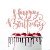 Naicaek Handmade Glitter Happy Birthday Cake Topper,Birthday Party Cake Decorations, Anniversary/Birthday Party Decoration Supplies (Rose Gold) view 1