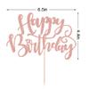 Naicaek Handmade Glitter Happy Birthday Cake Topper,Birthday Party Cake Decorations, Anniversary/Birthday Party Decoration Supplies (Rose Gold) view 2