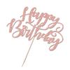 Naicaek Handmade Glitter Happy Birthday Cake Topper,Birthday Party Cake Decorations, Anniversary/Birthday Party Decoration Supplies (Rose Gold) view 4