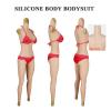 CRODRES Crossdressing Silicone Bodysuit E Cup Realistic Breastplate for Transgender Dragqueen Cosplay Stretch Cotton Filled,Nude,Upgrade (zipper) view 2