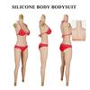 CRODRES Crossdressing Silicone Bodysuit E Cup Realistic Breastplate for Transgender Dragqueen Cosplay Stretch Cotton Filled,Brown,Basic view 2