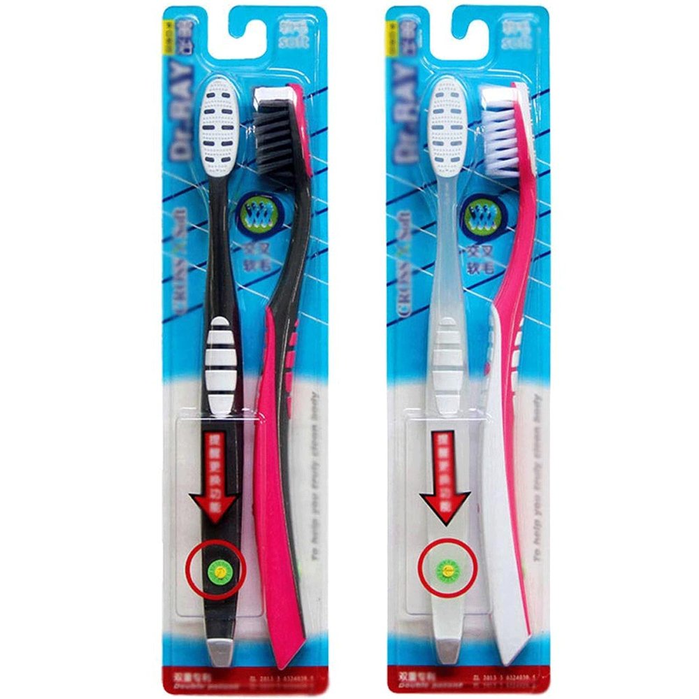 ZUMAHA Pack of 4 Toothbrushes, Manual Toothbrush for Tongue Cleaner, Man's Toothbrush for Deep Clean, Stain & Plaque Removal