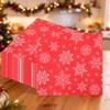 20pcs Red Christmas Party Disposable Paper Napkins 2 Ply Napkins Holiday 33cm x 33cm Cocktail Napkins Serviette for New Year Winter Dinner Party Supplies Decoration, Snowflakes Printed view 1