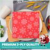 20pcs Red Christmas Party Disposable Paper Napkins 2 Ply Napkins Holiday 33cm x 33cm Cocktail Napkins Serviette for New Year Winter Dinner Party Supplies Decoration, Snowflakes Printed view 3