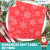 20pcs Red Christmas Party Disposable Paper Napkins 2 Ply Napkins Holiday 33cm x 33cm Cocktail Napkins Serviette for New Year Winter Dinner Party Supplies Decoration, Snowflakes Printed view 4