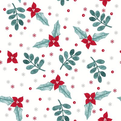 16 Napkins Embossed Christmas Mistletoe and Leaves as Table Decoration Paper Napkins with Motif Also for Decoupage and Decoupage 33 x 33 cm