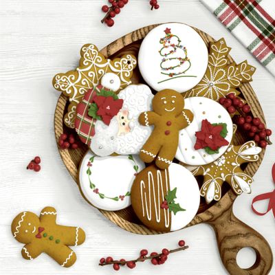 20 Napkins Christmas Fresh Christmas Pastry Table Decoration Paper Napkins with Motif Also for Decoupage and Decoupage 33 x 33 cm