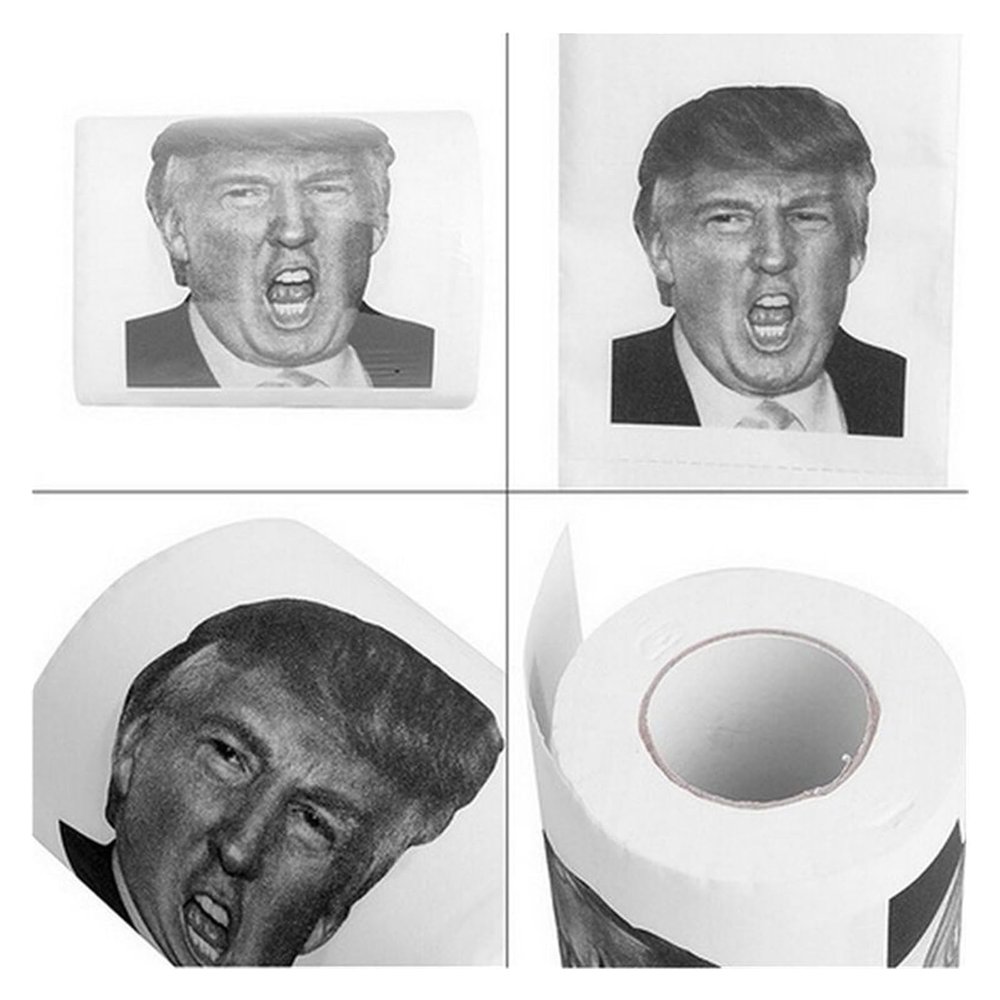 ERICAT 1 Roll 100 Dollar Bill Toilet Paper Christmas Home Supplies Rolling Paper Dump Trump Toilet Tissue Funny Novelty Gag Gift (Color : Trump)