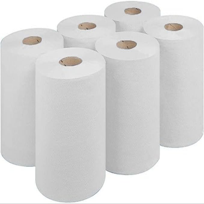 2-Ply Centrefeed Blue Rolls: Ultra-Strong & Absorbent | 6-Pack Bundle | Sustainable & Eco-Friendly | UK Supplier | Ideal for Commercial Kitchens & Everyday Use (White)