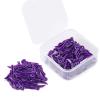 100/Box Diastema Wedges, Disposable Plastic Poly-Wedges Dental Fixing Wedge with Hole, Compress on Entry and Flare Upon Large: 17mm (Purple) view 1