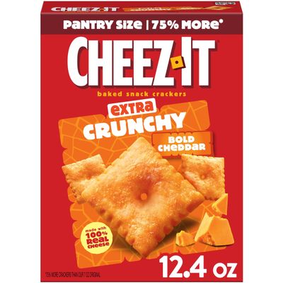 Cheez-It Extra Crunchy Bold Cheddar Cheese Crackers, Baked Snack Crackers, 12.4 oz (351g)