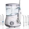 CAFFIA Water Flosser Professional for Teeth, 600ML Dental Water Teeth Cleaner 10 Adjustable Pressure, Electric Dental Pick Flosser for Teeth/Braces, 5 Water Jet Tips for Family view 1
