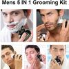 CAFFIA 5 in 1 Multi Functional Men's Grooming Kit, Waterproof Electric Shaver, USB Rechargeable Hair Razor with LED Display & Independent Heads, for Bathroom, Travel view 4