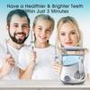 CAFFIA Water Flosser Electric Dental Countertop Professional Oral Irrigator for Teeth, 6 Multifunctional Jet Tips, IPX7 Waterproof,10 Adjustable Modes for The Oral Care Needs of Family,White view 3
