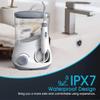 CAFFIA Water Flosser Electric Dental Countertop Professional Oral Irrigator for Teeth, 6 Multifunctional Jet Tips, IPX7 Waterproof,10 Adjustable Modes for The Oral Care Needs of Family,White view 4