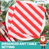 20pcs Christmas Party Disposable Paper Napkins 2 Ply Napkins Holiday 33cm x 33cm Cocktail Napkins Serviette for New Year Winter Dinner Party Supplies Decoration, White & Red Striped view 4