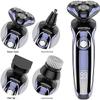 CAFFIA Mens Electric Shaver Razor Beard Trimmer Rotary Shaver Cordless Sideburn Trimmer Nose Trimmer Wet Dry Shaver Waterproof USB Rechargeable 5 in 1 view 3