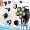 Electric Razor for Men's, 6D Men's Rechargeable Bald Head Electric Shaver 6 Floating Heads Beard Nose Ear Hair Trimmer Razor Clipper Facial Brush view 3