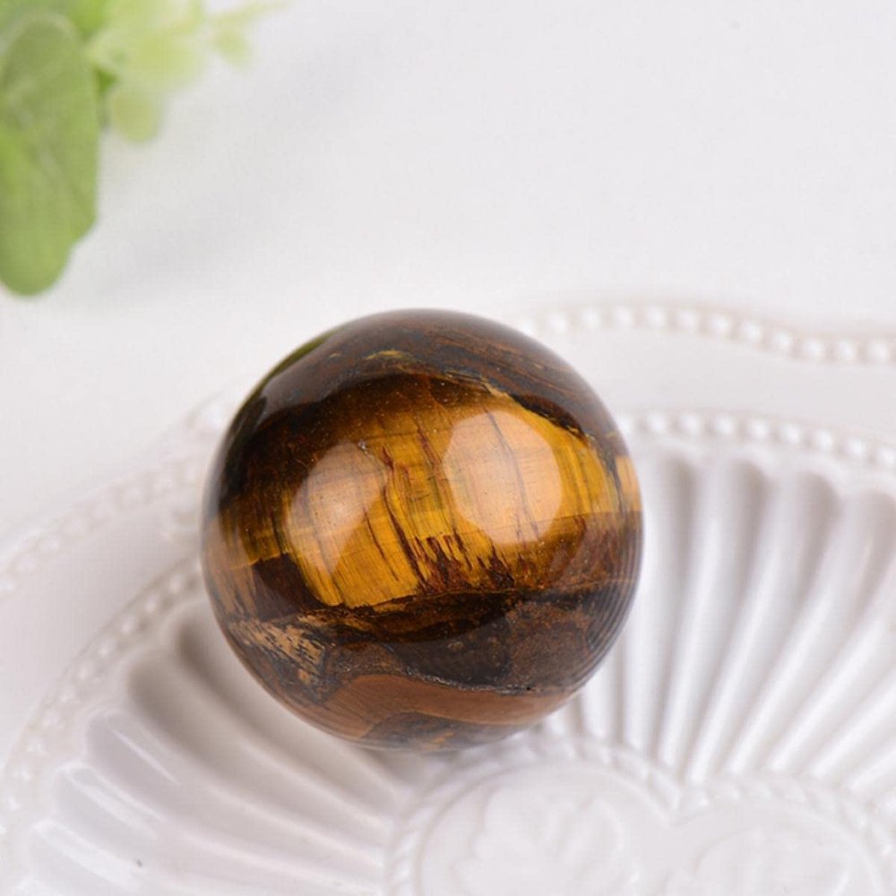 1PC Natural Dream Amethyst Ball Polished Globe Massaging Ball Reiki Healing Stone Home Decoration Souvenirs Gift-tigers eye,40-50mm