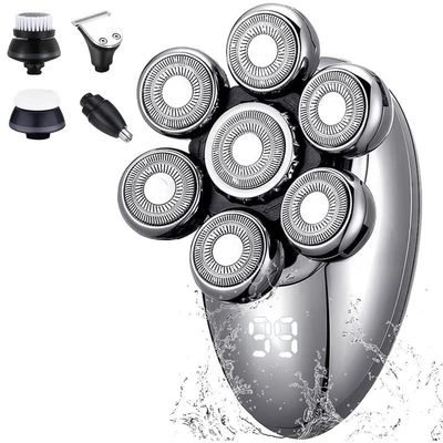 Electric Razor for Men's, Super Electric Shavers for Men 7D Floating Rotary Razor Cordless USB Rechargeable Multifunctional Grooming Kit with LED Display