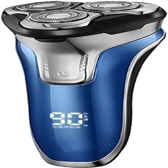 CAFFIA Electric Razor for Men, Rechargeable Electric Rotary Shaver, Washable Shaving Head, USB 1 Hour Fast USB Charging
