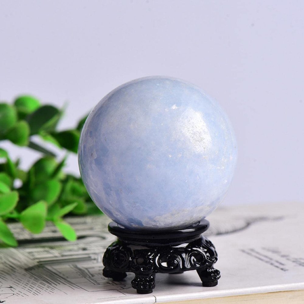 1PC Natural Dream Amethyst Ball Polished Globe Massaging Ball Reiki Healing Stone Home Decoration Souvenirs Gift-kyanite,40-50mm