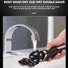 Electric Razor for Men's, Digital Display Electric Shaver for Men Whole Body Washing Electric Razor Beard Knife USB Charging Mens Shavers view 3