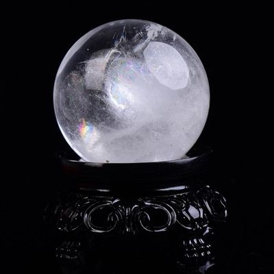 1PC Natural Dream Amethyst Ball Polished Globe Massaging Ball Reiki Healing Stone Home Decoration Souvenirs Gift-white quartz,30-35mm