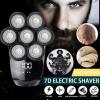 Electric Razor for Men's, 7D Electric Shaver for Men Razor Bald Clipper Waterproof USB Faster-Charging LED Display for Men Trimmer Electric Rotary Razor view 2