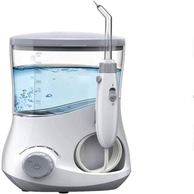 CAFFIA Water Flosser, Water Flosser Teeth Cleaner for Family, 6 Multifunctional Jet Tips, IPX7 Waterproof,10 Adjustable Modes for The Oral Care Needs of Family, White