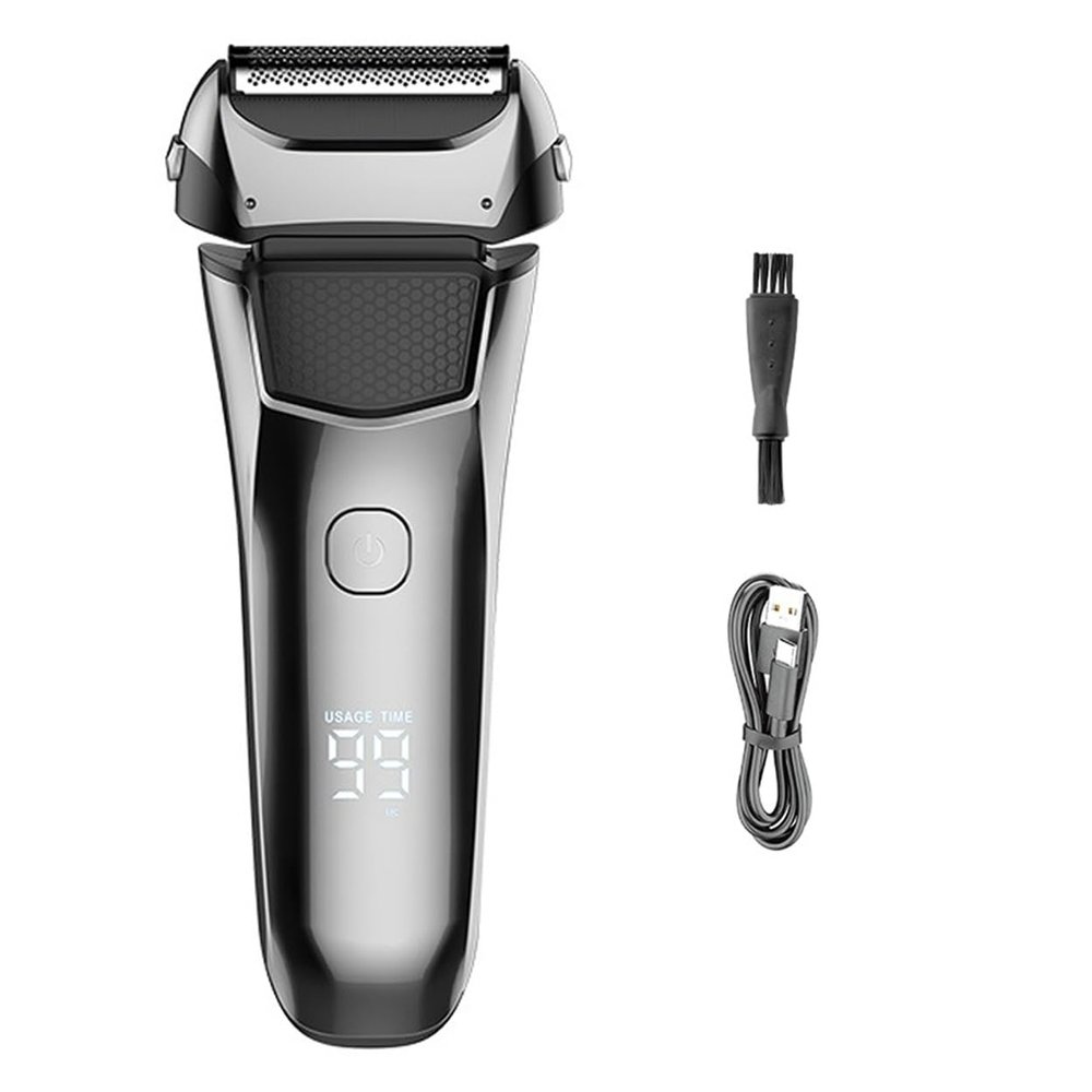 Electric Razor for Men, Washable Wet & Dry Electric Shaver For Men Face Beard Electric Razor Rechargeable Head Bald 3-Blade Shaving Machine